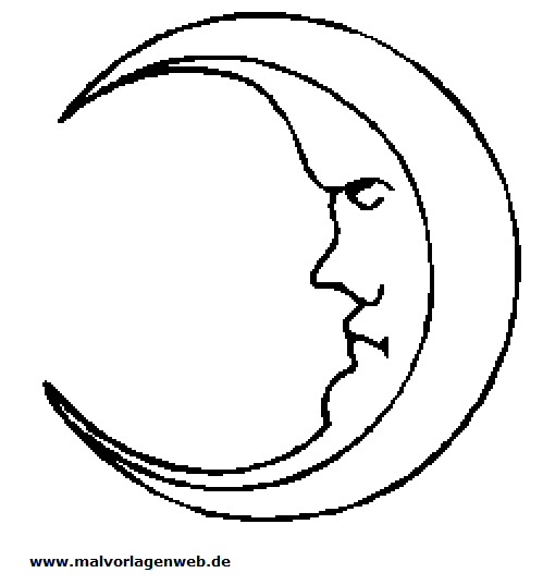 Coloring book pages moons